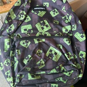 Creeper Minecraft Backpack - Black and Green